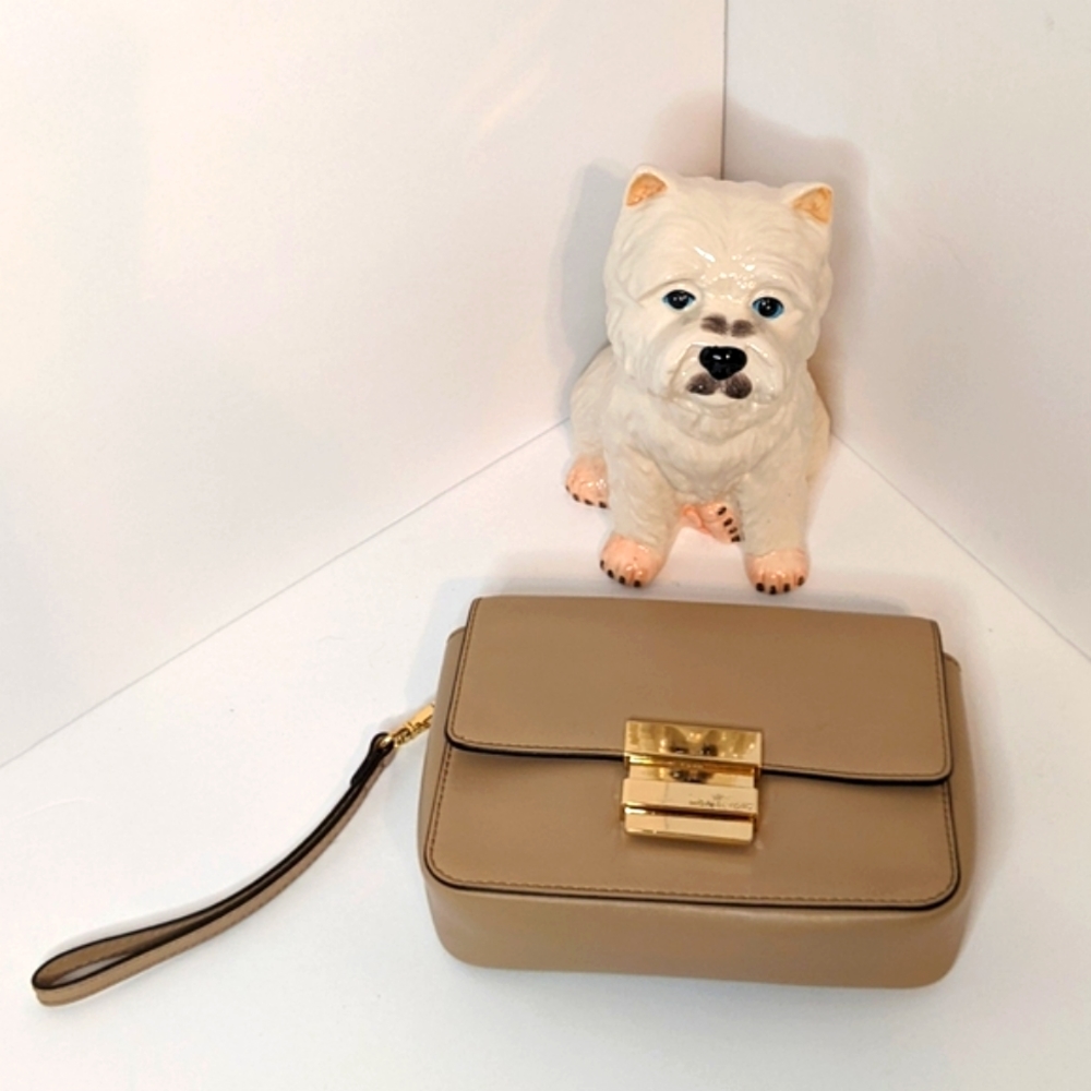 Michael kors nude wristlet/ clutch